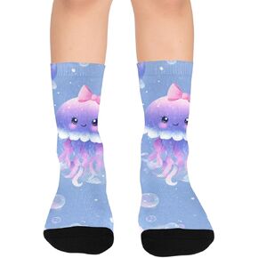 جوارب لطيفة لأصدقاء قنديل البحر للمشي لمسافات طويلة - جوارب شتوية حرارية سميكة دافئة للأطفال الصغار للأولاد والبنات للمدرسة، والارتداء اليومي والأنشطة الخارجية in Kuwait