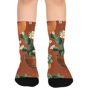 جوارب التنزه سيرًا على الأقدام من Desert Cactus Garden - جوارب شتوية حرارية سميكة دافئة للأولاد والبنات الصغار للمدرسة، والارتداء اليومي والأنشطة الخارجية in Kuwait