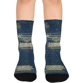 جوارب للمشي لمسافات طويلة على شكل آلة كاتبة باللون الكحلي - جوارب شتوية حرارية سميكة دافئة للأطفال الصغار للأولاد والبنات للمدرسة، والارتداء اليومي والأنشطة الخارجية in Kuwait