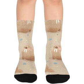 جوارب لطيفة للمشي لمسافات طويلة مطبوعة على شكل حيوان الفظ - جوارب شتوية حرارية سميكة دافئة للأطفال الصغار للأولاد والبنات للمدرسة، والارتداء اليومي والأنشطة الخارجية in Kuwait