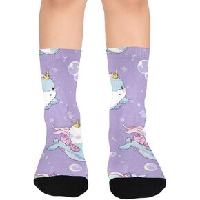 جوارب المشي لمسافات طويلة بنمط البحر الفقاعي - جوارب شتوية حرارية سميكة دافئة للأطفال الصغار للأولاد والبنات للمدرسة، والارتداء اليومي والأنشطة الخارجية in Kuwait