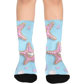 جوارب المشي لمسافات طويلة الصيفية على شكل نجمة البحر الوردية - جوارب شتوية حرارية سميكة دافئة للأطفال الصغار للأولاد والبنات للمدرسة، والارتداء اليومي والأنشطة الخارجية in Kuwait