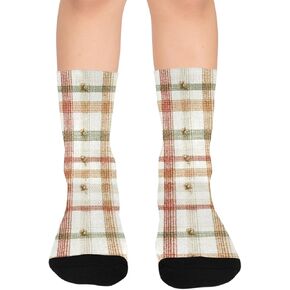جوارب Oranfe للمشي لمسافات طويلة بطبعة مربعات ريفية - جوارب شتوية حرارية سميكة دافئة للأولاد والبنات للمدرسة، والارتداء اليومي والأنشطة الخارجية in Kuwait