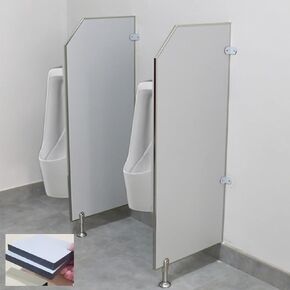 حاجز خصوصية للمبولة مثبت على الأرض - 4 قطع من حاجز المرحاض لحمام الرجال، مثالي للمدارس والمطاعم، ويعزز الخصوصية في المراحيض العامة in Kuwait