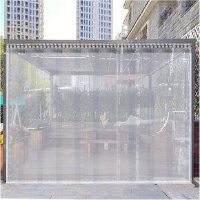 طقم ستائر شريطية شفافة من مادة PVC - شرائط أبواب من الفينيل الشفاف لشرفات المراقبة والحدائق والمستودعات والمطاعم وغرف التبريد - تتضمن قضبان ومشابك من الفولاذ المقاوم للصدأ in Kuwait