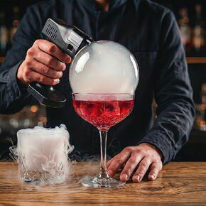 Cocktail Bubble Smoke Gun - Adds Flavor & Visual Effect to Drinks & Food, Dual Modes, Color Display, Rechargeable 5000mAh, Ideal for Home, Bars, Parties & Gifts in Kuwait