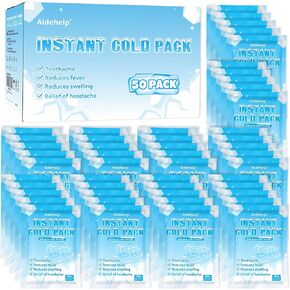 8 Pack Instant Cold Packs (4.3" x 5.9") - Disposable Ice Packs for Injuries | Cold Compress Ice Pack for Pain Relief, Swelling, Inflammation, Sprains, Toothache - Cold Pack for Athletes in Saudi Arabia
