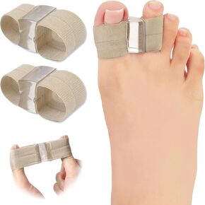 Big Toe Separators for Pain Relief, Bunion Corrector Spacers Straightener with 2 Loops for Women Men, Highly Stretchy Comfortable Gel Toe Cushions Spreaders for Feet Alignment (Beige, 1 Pair) in Kuwait