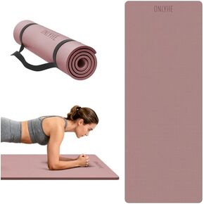 Yoga Mat Extra thick 8mm 72" x 26" Exercise mat, Soft Lightweight TPE Fitness Mat with strap, High Elasticity, Anti-fatigue,non-slip mat for Women, Yoga, Camping, Travel, Gym & Outdoor | 0.32"Th in Saudi Arabia