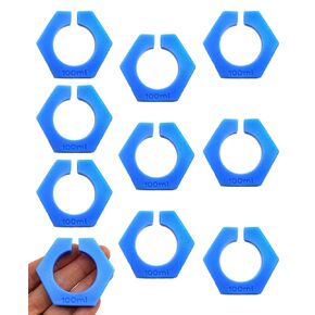 EISCO (Pack of 10) Cylinder Protectors, Fits 100ml Measuring Cylinders - Hexagonal ABS Shape, Plastic Protectors in Kuwait