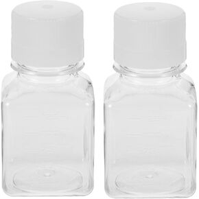 2 قطعة قوارير مصل الفم الضيق زجاجات الكاشف البلاستيكية زجاجات طلقة متدرجة in Kuwait