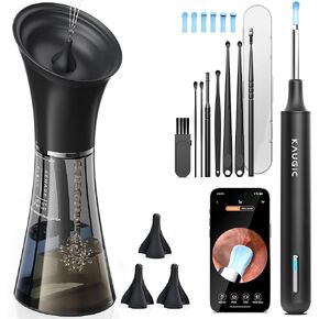 مجموعة إزالة شمع الأذن مع الكاميرا - أداة تنظيف الأذن للعناية الآمنة والفعالة بالأذن - تتضمن كاميرا الأذن للفحص البصري ونظام ري لطيف للأذن - حل كامل لتنظيف الأذن in Kuwait