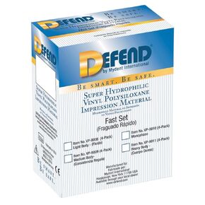 Mydent VP9011 Defend VPS مادة الانطباع الثقيلة للجسم مجموعة سريعة 4/Pk 50 مل in Kuwait