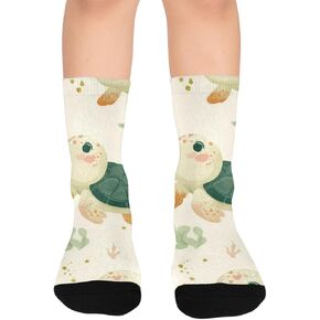 جوارب لطيفة للمشي على شكل السلاحف البحرية - جوارب شتوية حرارية سميكة دافئة للأطفال الصغار للأولاد والبنات للمدرسة، والارتداء اليومي والأنشطة الخارجية in Kuwait