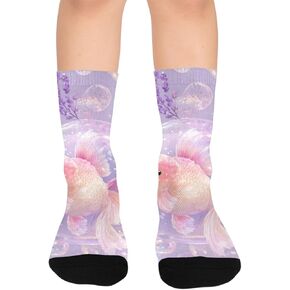 جوارب Bubble Goldfish Art للتنزه سيرًا على الأقدام - جوارب شتوية حرارية سميكة دافئة للأطفال الصغار للأولاد والبنات للمدرسة، والارتداء اليومي والأنشطة الخارجية in Kuwait