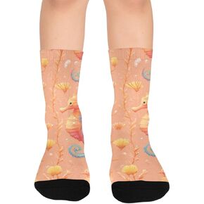 جوارب المشي لمسافات طويلة على المحيط الساحلي باللون الوردي - جوارب شتوية حرارية سميكة دافئة للأطفال الصغار للأولاد والبنات للمدرسة، والارتداء اليومي والأنشطة الخارجية in Kuwait