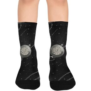 ساعات الجيب الداكنة جوارب فنية للمشي لمسافات طويلة - جوارب شتوية حرارية سميكة دافئة للأولاد والبنات للمدرسة، والارتداء اليومي والأنشطة الخارجية in Kuwait