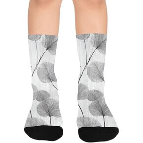 جوارب المشي لمسافات طويلة بنمط أوراق الشجر الرقيقة - جوارب شتوية حرارية سميكة دافئة للأولاد والبنات للمدرسة، والارتداء اليومي والأنشطة الخارجية in Kuwait