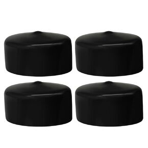 4 Pack 3 Inch Rubber End Caps, Flexible Rubber Cap PVC Plastic Plugs, Black Vinyl Covers Screw Thread Protectors Bolt Covers for Round Holes/Furniture Pipe/Dock Poles in Kuwait