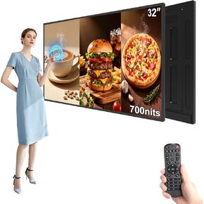 شاشة رقمية تعمل باللمس مقاس 32 بوصة، شاشة إعلانية LCD عالية السطوع 700 شمعة، لافتات رقمية داخلية، مشغل CMS/USB/WiFi/Port، شاشة مقسمة ذكية، مفتاح مؤقت 7/24، Android 11OS in Kuwait