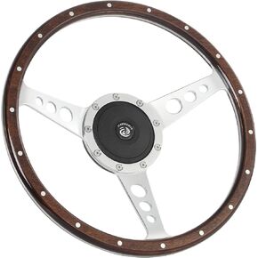 13'' Classic Riveted Laminated wood steering wheel Restoration Mini MG Triumph in Saudi Arabia