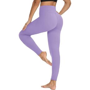 YOLIX Workout Leggings for Women - High Waisted Yoga Pants Tummy Control Compression for Running in Kuwait