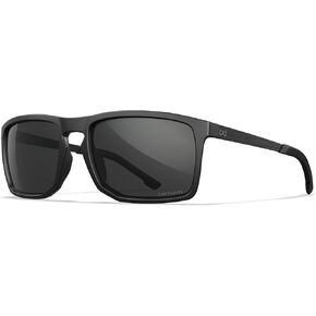 Wiley X WX Axe Sunglasses Safety Glasses for Men Shatterproof UV Eye Protection for Combat, Shooting Captivate Polarized Grey Lenses Matte Black Frames in Kuwait