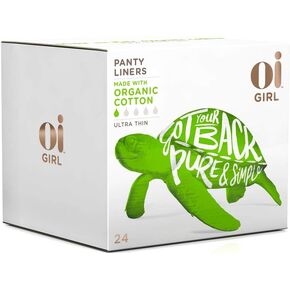 Oi Girl Organic Panty Liners, Box of 24 Ultra-Thin Panty Liners, Individually-Wrapped in Kuwait