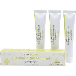 Bacitracin Zinc Ointment, 3 Pack (3 x 1 oz per Tube), First Aid Antibiotic, First Aid to Prevent Infection in Minor Cuts, Scrapes & Burns, Topical Ointment in Kuwait