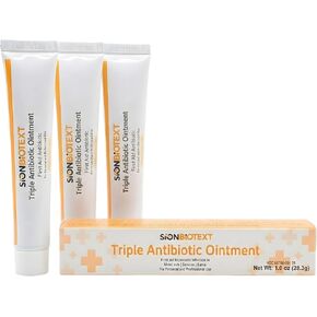 Triple Antibiotic Ointment, 3 Pack (3 x 1 oz Tubes), First Aid Antibiotic, First Aid to Prevent Infection in Minor Cuts, Scrapes & Burns, Topical Ointment in Kuwait