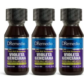 Violeta Genciana (Gentian Violet Anti-Infective) First Aid Antiseptic, 1 fl oz (29 ml) [Pack of 1] in Kuwait