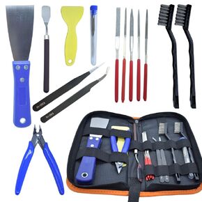 3D Printer Tool Kit, 24pcs 3D Printer Nozzle Cleaning Tool Removal Tool Kit, Wire Brush, Wire Flush Cutter, Scraper Knife, Diamond Files, Tweezer, Putty Knife for 3D Printer, Model Building in Saudi Arabia