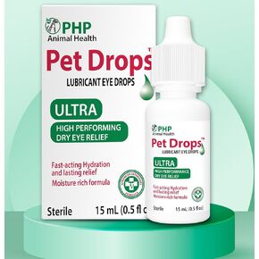 Ultra Lubricant Pet Drops 15 ml - Eye Drops for Cats and Dogs - Moisture Rich Formula, Fast Acting Hydration Dogs Eye Drop for Dry Eyes, Artificial Tears for Extra Dry Eye (U.S Made) in Kuwait