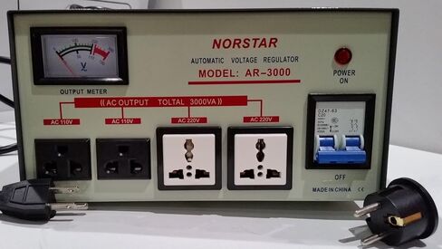 Norstar 3000 Watt Step Up and Down Voltage Transformer with Automatic Voltage Regulator - Two Way Transformer Converter - 220-240 Volt to 110-120 Volt and 110-120 Volt to 220-240 Volt in Kuwait