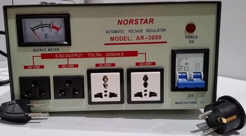 Norstar 3000 Watt Step Up and Down Voltage Transformer with Automatic Voltage Regulator - Two Way Transformer Converter - 220-240 Volt to 110-120 Volt and 110-120 Volt to 220-240 Volt in Kuwait