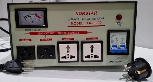 Norstar 3000 Watt Step Up and Down Voltage Transformer with Automatic Voltage Regulator - Two Way Transformer Converter - 220-240 Volt to 110-120 Volt and 110-120 Volt to 220-240 Volt in Kuwait
