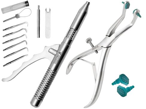 Bundle of Dental Automatic Crown Remover Bridge Remover 6" w/ 10 Pieces & Dental Crown Remover Pliers Temporary Crown Remover Crown Gripper Pliers by Artman Instruments in Saudi Arabia
