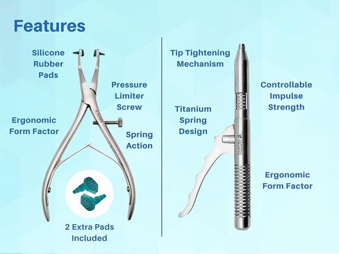 Bundle of Dental Automatic Crown Remover Bridge Remover 6" w/ 10 Pieces & Dental Crown Remover Pliers Temporary Crown Remover Crown Gripper Pliers by Artman Instruments in Saudi Arabia
