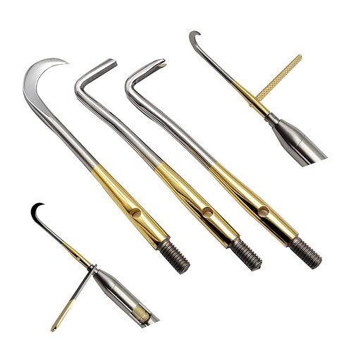 Bundle of Dental Automatic Crown Remover Gun Type Spring Loaded with 4 Tips and Adjusting Wrench And Dental Crown Remover Pliers, Temporary Crown Remover, Crown Gripper Pliers in Saudi Arabia