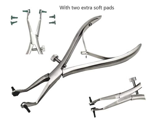 Bundle of Dental Automatic Crown Remover Gun Type Spring Loaded with 4 Tips and Adjusting Wrench And Dental Crown Remover Pliers, Temporary Crown Remover, Crown Gripper Pliers in Saudi Arabia