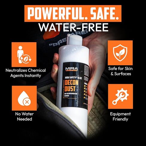 MIRA Safety DeconDust™ Dry Decontamination Powder (16oz) – Rapid, Waterless Chemical Neutralizer for Gases, Acids & Hazardous Agents in Saudi Arabia