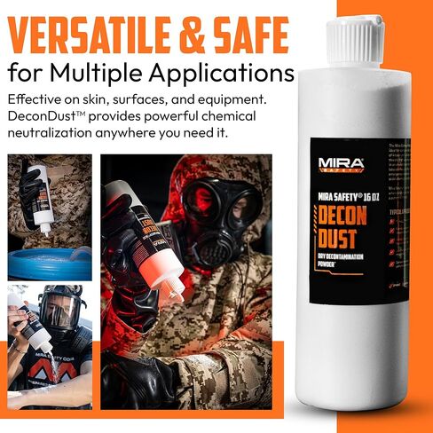 MIRA Safety DeconDust™ Dry Decontamination Powder (16oz) – Rapid, Waterless Chemical Neutralizer for Gases, Acids & Hazardous Agents in Saudi Arabia