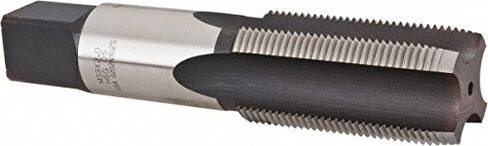 Straight Flute Tap, M33x2 Metric Fine, 4 Flute, Plug Chamfer, High-Speed Steel, Bright/Uncoated Finish, 2-9/16" Thread Length, 5-3/4" OAL in Saudi Arabia