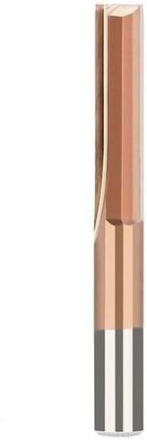 CNC Router Bits 6mm Shank Straight Milling Cutter 2 Flute Titanium Coated Carbide End Mill for MDF Acrylic Chipboard Wood(6x42mm) in Kuwait