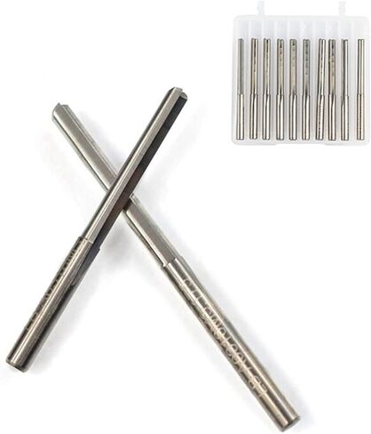 مجموعات مطحنة نهاية 10 قطعة لقمة توجيه CNC 2 مزامير قاطعة طحن مستقيمة للخشب MDF البلاستيك 3.175 مم أدوات النجارة من كربيد الساق (10 قطع 3.175 × 22 مم) in Kuwait