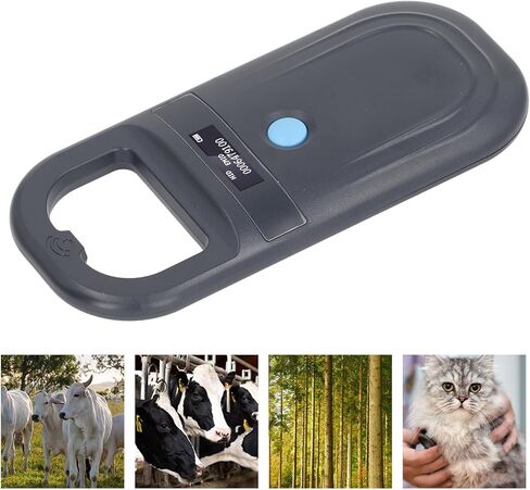Sanpyl Handheld Pet Tag Chip Scanner 134.2KHz ISO11784 85 FDX B EMID Animal ID Reader for Small Animal Management, USB Charging ABS Material in Saudi Arabia