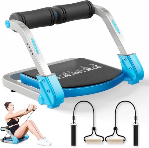 AB Trainer/Crunch Machine ، معدات تجريب AB ، 4 مقاومة قابلة للتعديل ، آلة الجلوس لممارسة تمرين المعدة ، 350 رطلاً قدرة الوزن ، ارتداد أوتوماتيكي ، آلة AB الأساسية ، معدات اللياقة البدنية للمنزل in Kuwait