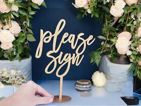Please Sign Table Sign,Wooden Wedding Party Decoration,Wedding Guest Book Please Table Decoration for Bridal Shower Party Decoration in Saudi Arabia