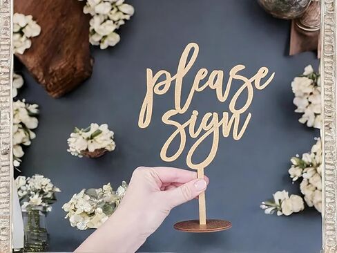 Please Sign Table Sign,Wooden Wedding Party Decoration,Wedding Guest Book Please Table Decoration for Bridal Shower Party Decoration in Saudi Arabia