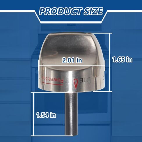 5PCS WB03K10266 Gas Range Burner Stainless Steel Knob Replacement for GE Hotpoint Haier Range Replace WB03K10243 in Kuwait